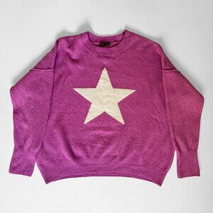Vince Camuto Pink Star Graphic Sweater